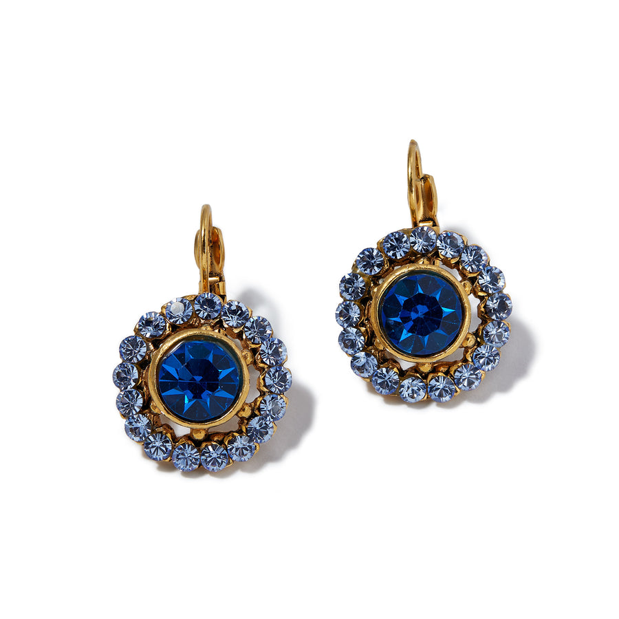 Merrichase Candela royal blue crystal drop earrings