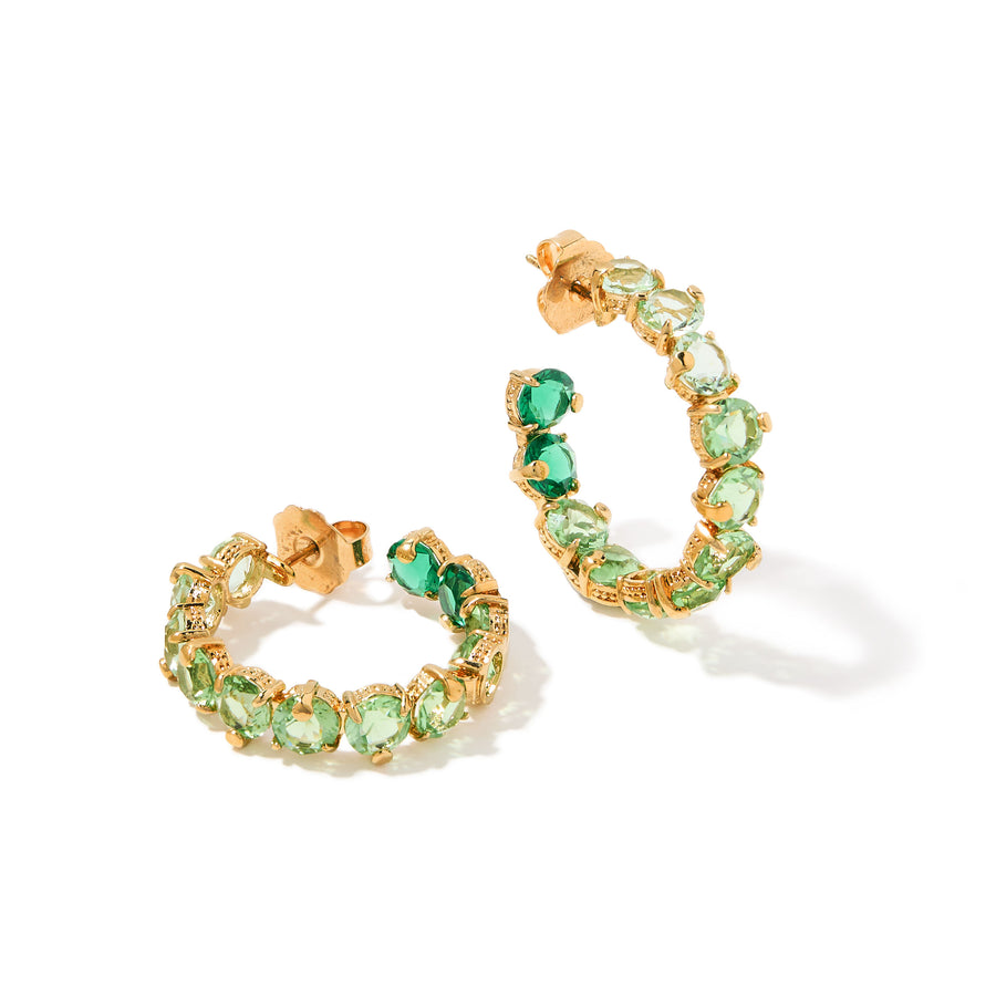 Merrichase Halcyon green ombre hoop earrings