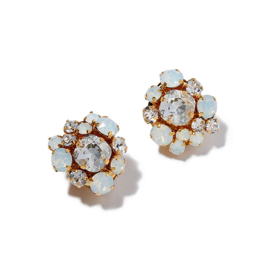 Merrichase Kensington opal crystal gold cluster statement earring