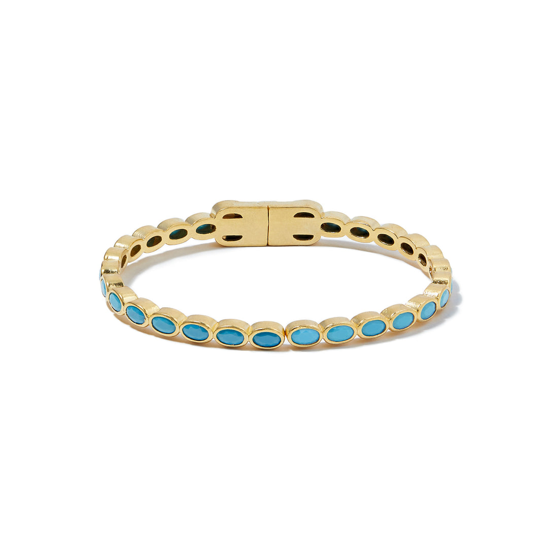 Merrichase Mayfair turquoise stackable gold cuff bracelet