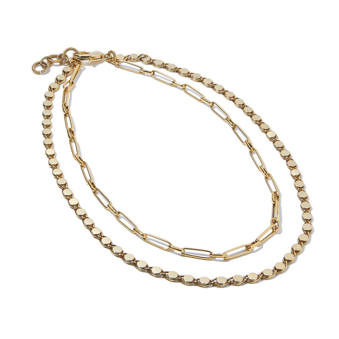 Merrichase Montaigne double chain gold layered necklace