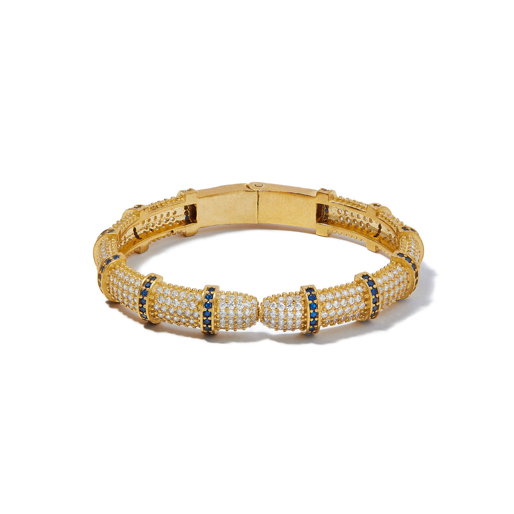 Navy Stackable Bracelet Cuff