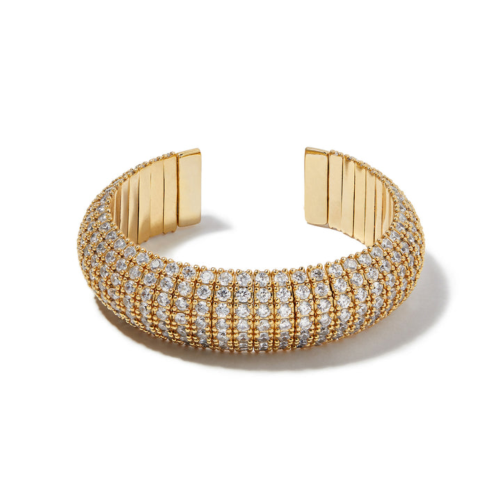 Merrichase Ritz diamond pave gold crystal bracelet