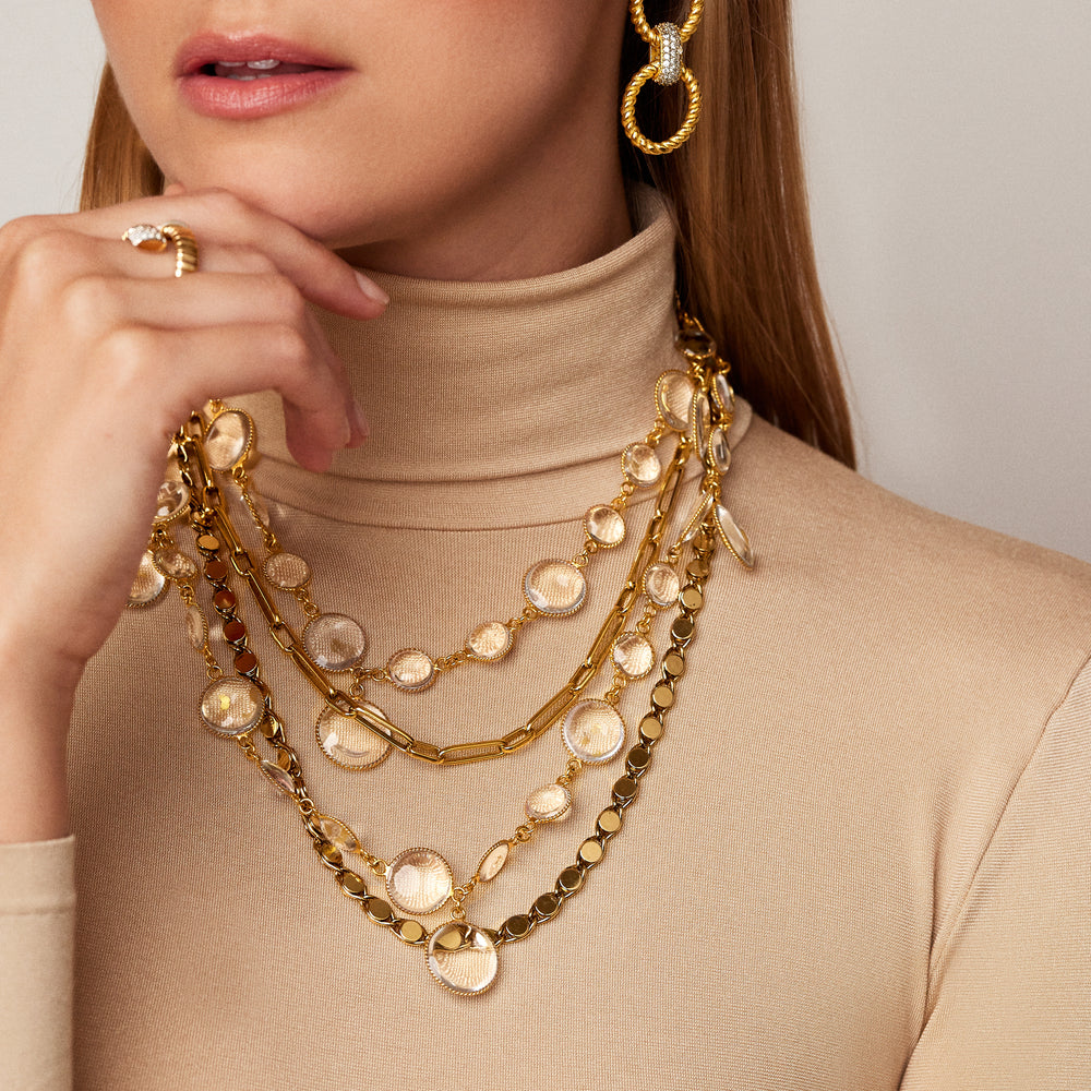 Merrichase Montaigne double chain gold layered necklace