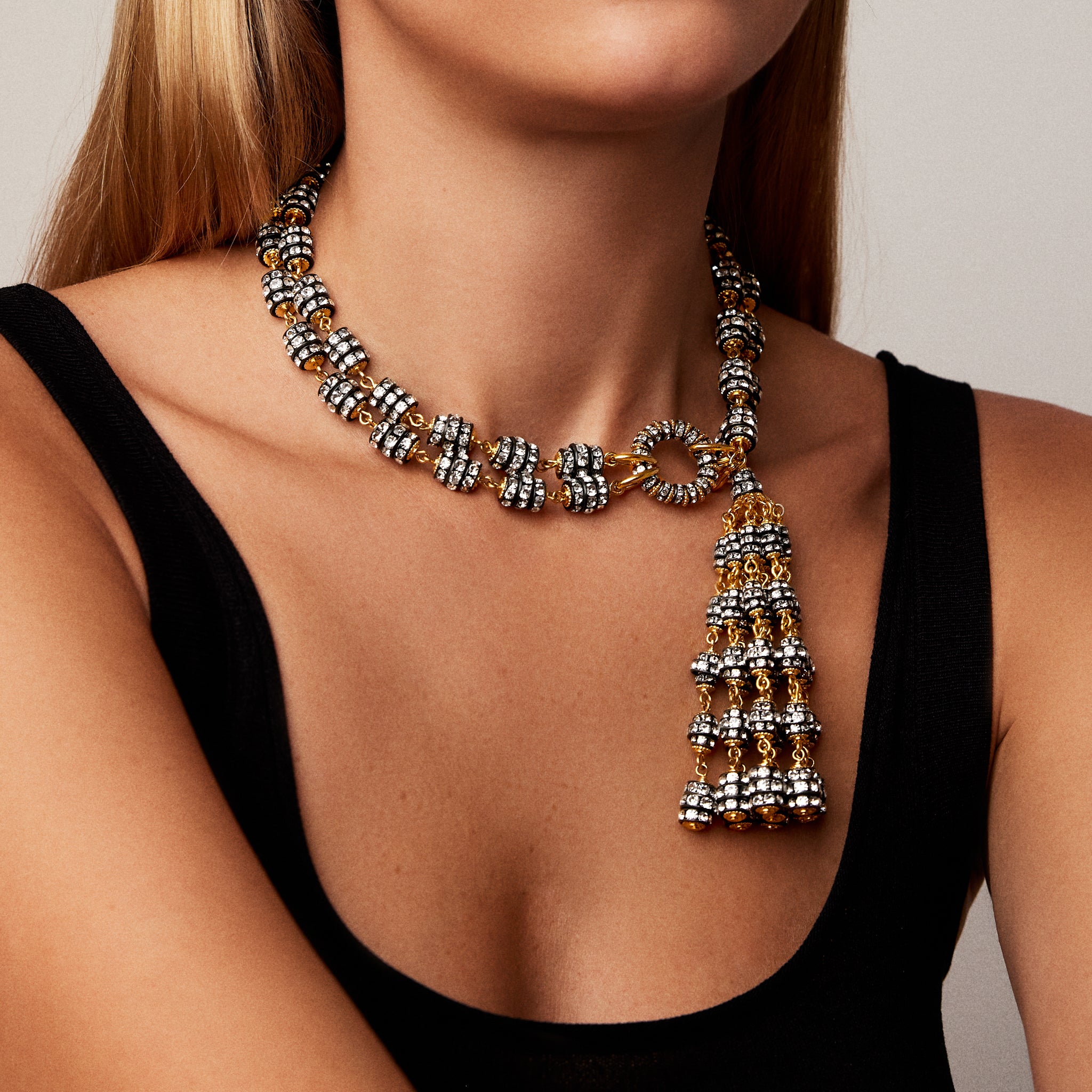 Tuxedo Tassel Necklace – Merrichase